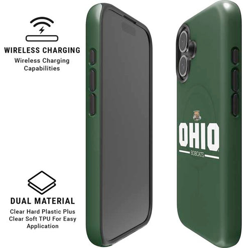 Ohio University Ohio Bobcats Logo iPhone 16 Plus Magsafe Impact Case